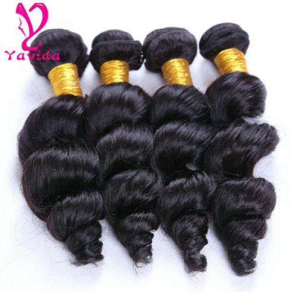 7A Brazilian Virgin Hair Weave Loose Wave Human Hair Extensions 4 Bundles 400g #4 image