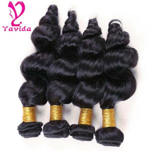 7A Brazilian Virgin Hair Weave Loose Wave Human Hair Extensions 4 Bundles 400g #5 image