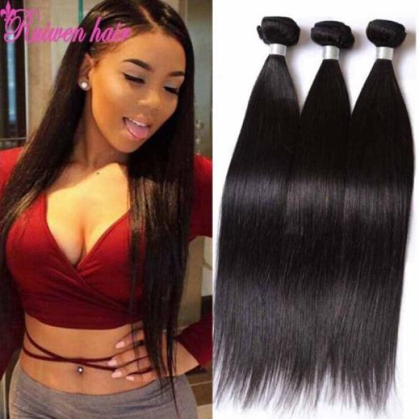 Natural Black Straight Hair 3Bundles Brazilian Virgin Hair Cheap 150G Human Hair #1 image