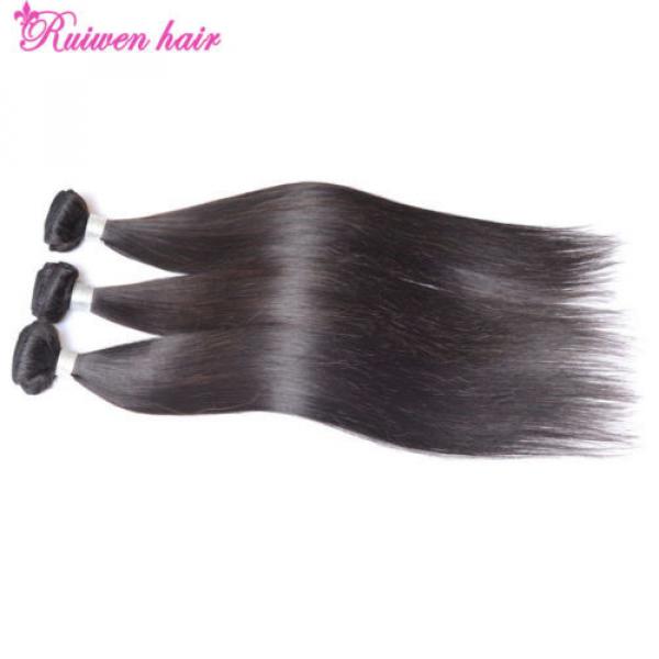 Natural Black Straight Hair 3Bundles Brazilian Virgin Hair Cheap 150G Human Hair #5 image