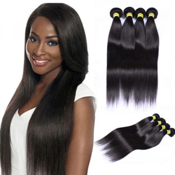 4 Bundles Remy Virgin Brazilian Straight Human Hair Weave Extensions 200g #3 image
