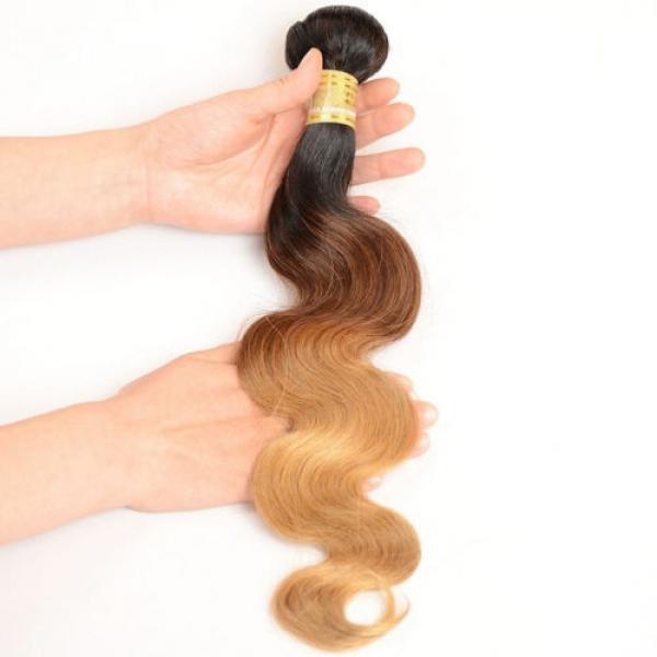 7A Brazilian Virgin Hair 4 Bundles Ombre 2 Tone Body Wave Human Hair Extensions #2 image