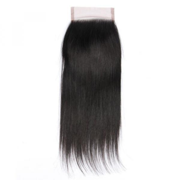 Top Quality Brazilian Straight Human Hair Lace Closure Brazilian Virgin Hair #2 image