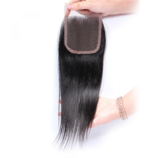 Top Quality Brazilian Straight Human Hair Lace Closure Brazilian Virgin Hair #3 image