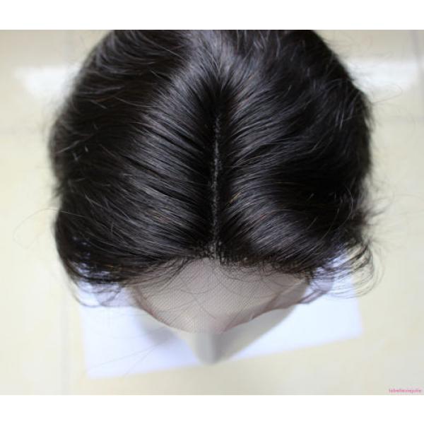 6A Brazilian Virgin Human Hair Extension Lace Top Closure Invisible Middle Part #4 image