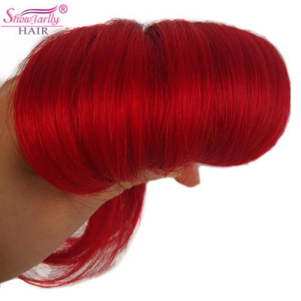 10&#034; Brazilian Body Wave Virgin Hair Weft Ombre BOB Short Hair Bundles 8A #1B/Red #2 image