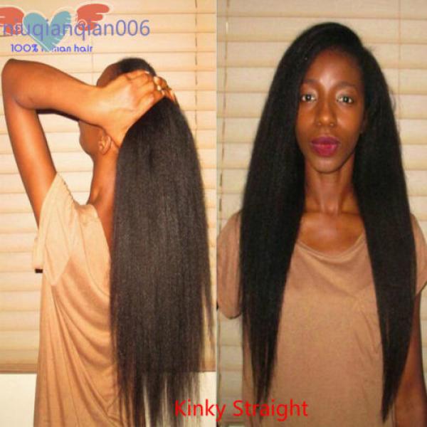 4Bundle Italian Yaki Brazilian Virgin Kinky Straight Human Hair Weave Human Hair #1 image