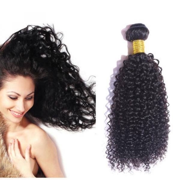 Cheap and Top quality   Brazilian virgin curly wave human hair extension 50g/pc #1 image