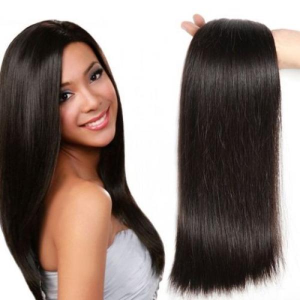 50g/1 Bundles Brazilian 6A Straight Virgin Human Hair Extensions Unprocessed #1 image