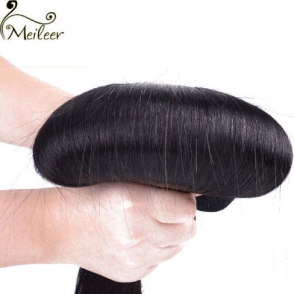 50g/1 Bundles Brazilian 6A Straight Virgin Human Hair Extensions Unprocessed #4 image