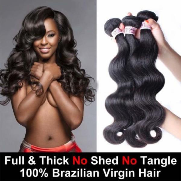 8A Brazilian Virgin Body Wave Human Hair Extensions 3 Bundles/300g Hair Weave #1 image