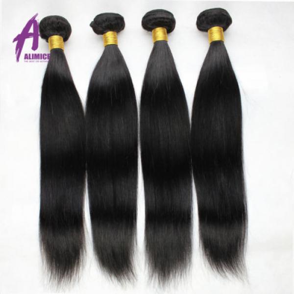 4Bundles Brazilian Virgin Hair Human Hair Extensions Weave 400g Double Weft 8A #4 image