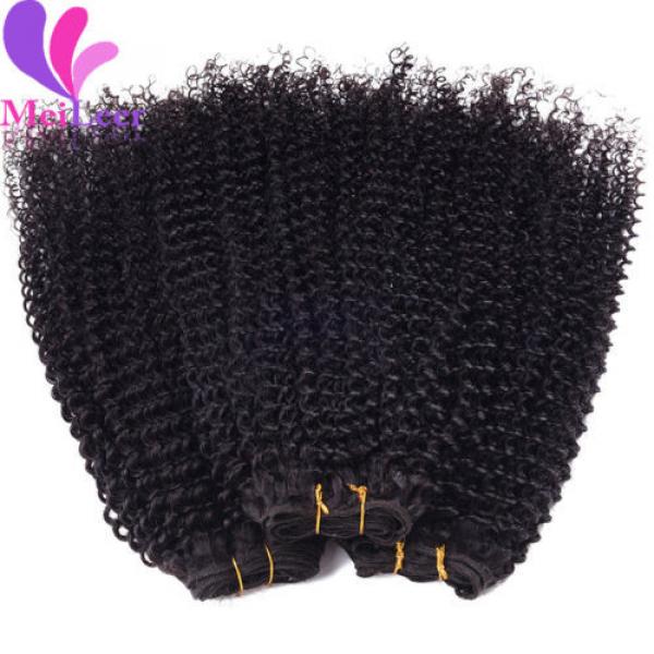 3 Bundles/150g Kinky Curly 100% Brazilian Virgin Human Hair Extension Weave Weft #2 image