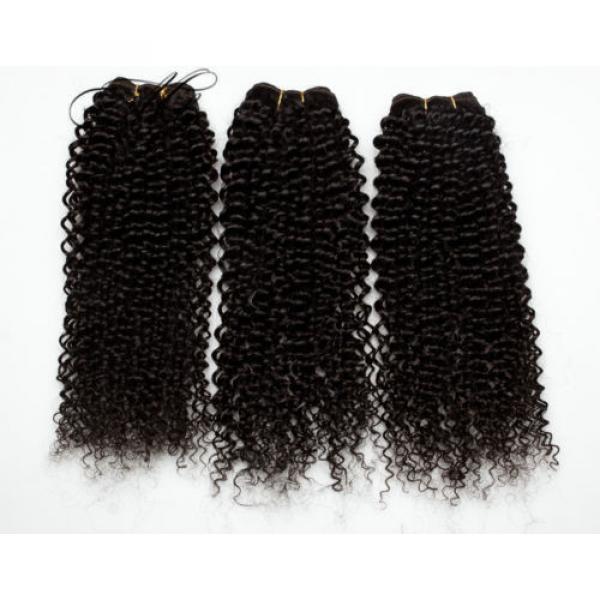 3 Bundles/150g Kinky Curly 100% Brazilian Virgin Human Hair Extension Weave Weft #5 image
