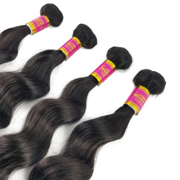 Unprocessed Brazilian Loose Wave Virgin Hair Weft Hair Bundles 8A 4 Bundles 200g #5 image