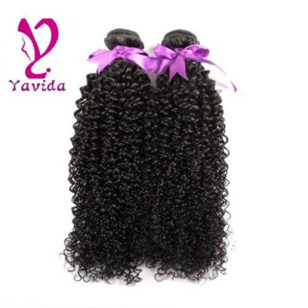 7A Kinky Curly  Virgin Brazilian Human Hair Extensions Weave 200g/2 Bundles #2 image