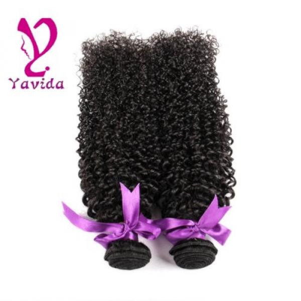 7A Kinky Curly  Virgin Brazilian Human Hair Extensions Weave 200g/2 Bundles #4 image