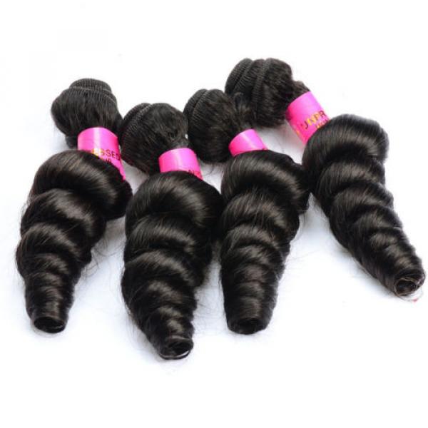 200g/ 4 Bundles Loose Wave Human Hair Extension Virgin Brazilian Hair Weave Weft #2 image