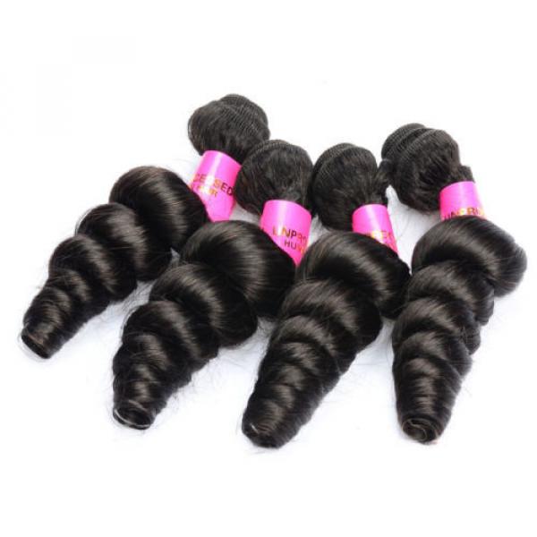 200g/ 4 Bundles Loose Wave Human Hair Extension Virgin Brazilian Hair Weave Weft #3 image