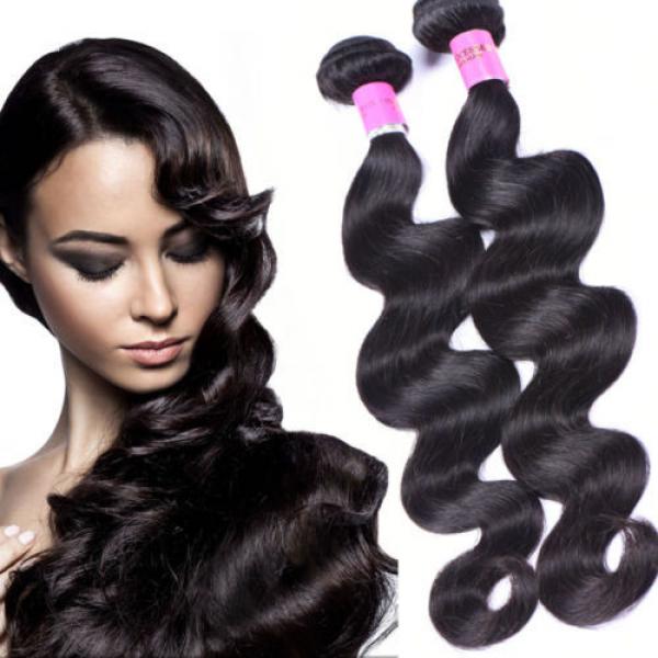 2 Bundles Body Wave Virgin Remy 100% Unprocessed Brazilian Human Hair 50g/bundle #1 image