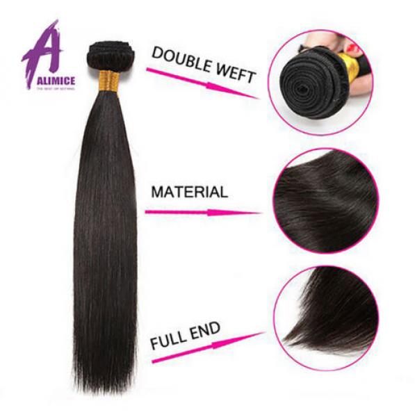 8a Brazilian virgin hair straight hair bundles 300g 3bundles straight bundles #5 image