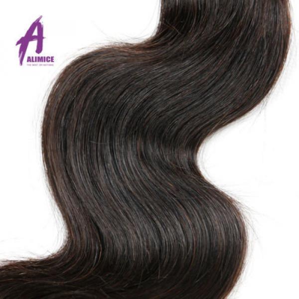3 Bundles Body Wave Brazilian Virgin Human Hair With 360 Lace Frontal Closure 8A #5 image