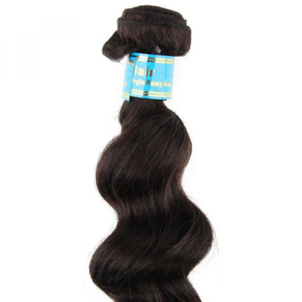 7A Brazilian Loose Wave Virgin Human Hair Weaves Unprocessed Hairs 100g/Bundle #4 image