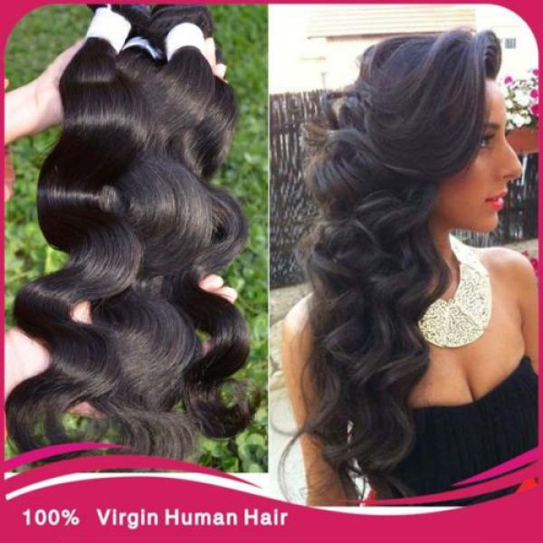 3 Bundles(8&#034;+10&#034;+12&#034;)300g Full Head Hair Weft Virgin Brazilian Body Wave Weave #1 image