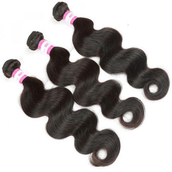 3 Bundles(8&#034;+10&#034;+12&#034;)300g Full Head Hair Weft Virgin Brazilian Body Wave Weave #3 image