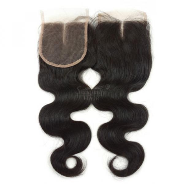 8A 4*4 Body Wave Lace Closure With Brazilian Virgin Hair Bundles 3 Bundles 150g #3 image
