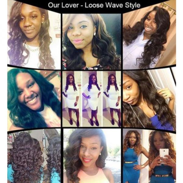 Brazilian Hair Loose Wave 1 Pcs 4&#034;x4&#034; Lace Closure Human Virgin Hair Weave 6a #5 image