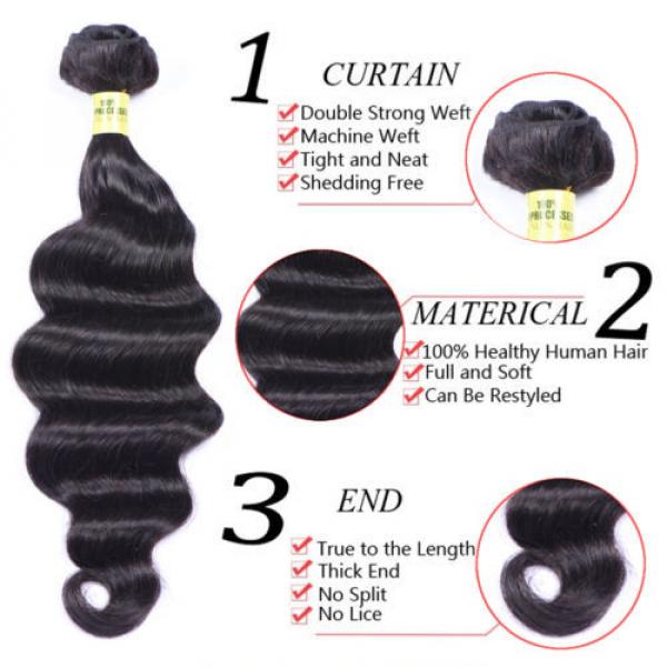 Brazilian Curl Hair Weave Loose Wave 4pcs/200g Virgin Remy Human Hair Extensions #3 image