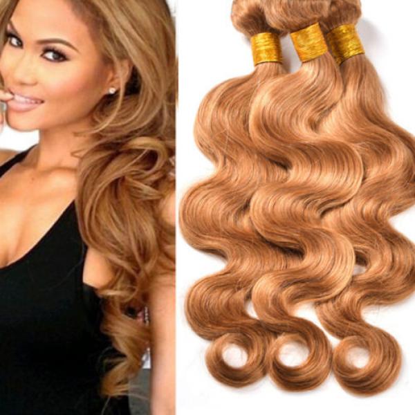8A Blonde Hair 27# bundles Body Wave Virgin Brazilian Hair Extension Human Hair #1 image