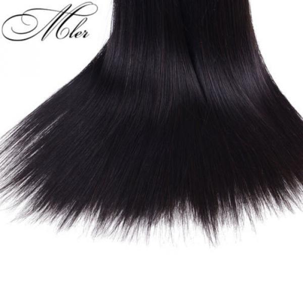 3 Bundles/150g Brazilian Virgin Straight Hair Extensions 100% Human Hair Weave #3 image