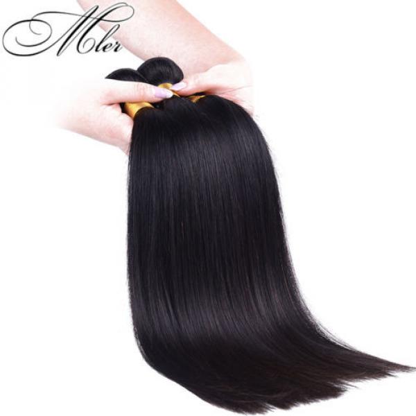 3 Bundles/150g Brazilian Virgin Straight Hair Extensions 100% Human Hair Weave #5 image