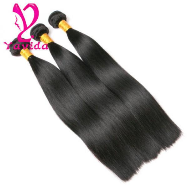 Straight hair 100% Brazilian Virgin Hair Human Hair Weave 3 Bundles Extensions #2 image