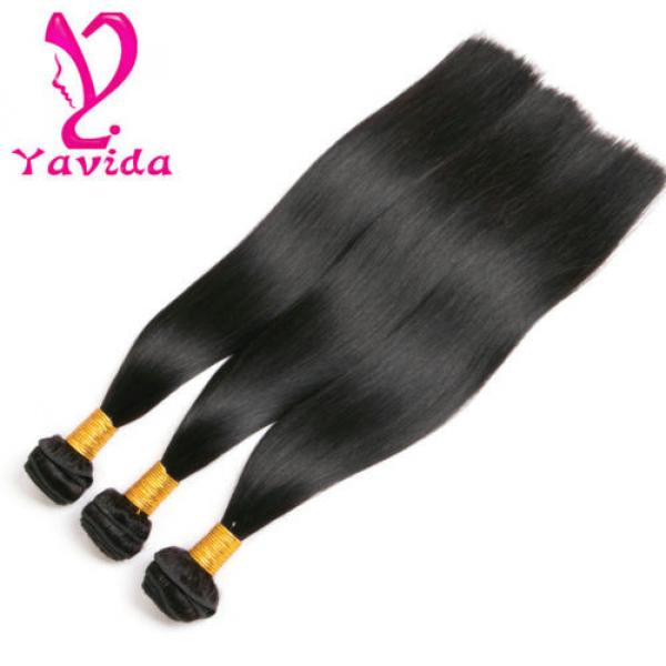 Straight hair 100% Brazilian Virgin Hair Human Hair Weave 3 Bundles Extensions #5 image