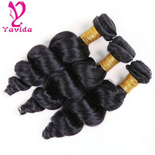 100% Unprocessed Virgin Brazilian Loose Wave Human Hair Extensions 3 Bundle/300g #4 image