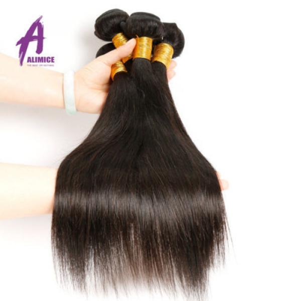 4 Bundles Straight Hair Brazilian Virgin Human Hair Extensions Weave 400g 7A #2 image