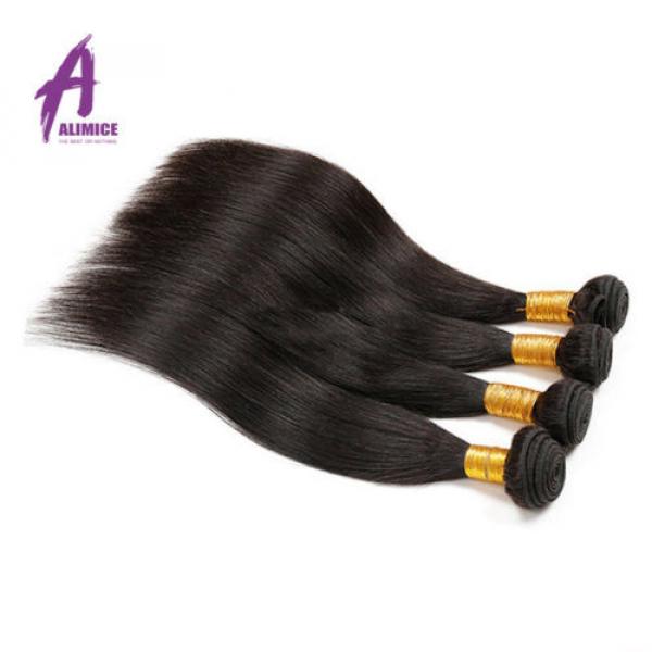 4 Bundles Straight Hair Brazilian Virgin Human Hair Extensions Weave 400g 7A #3 image