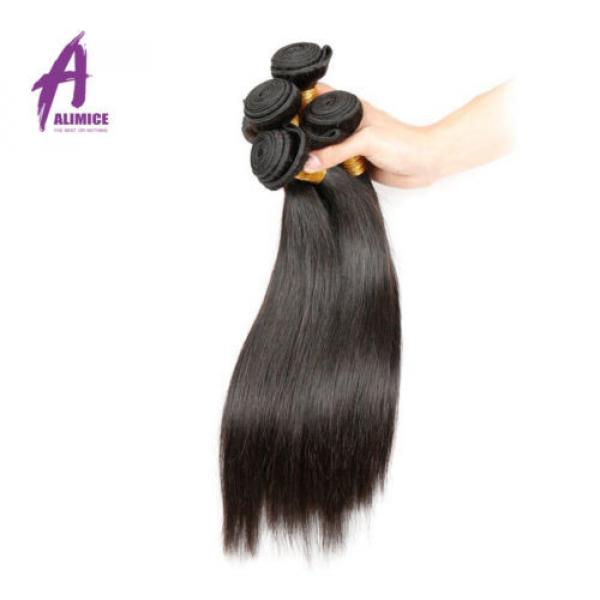 4 Bundles Straight Hair Brazilian Virgin Human Hair Extensions Weave 400g 7A #4 image