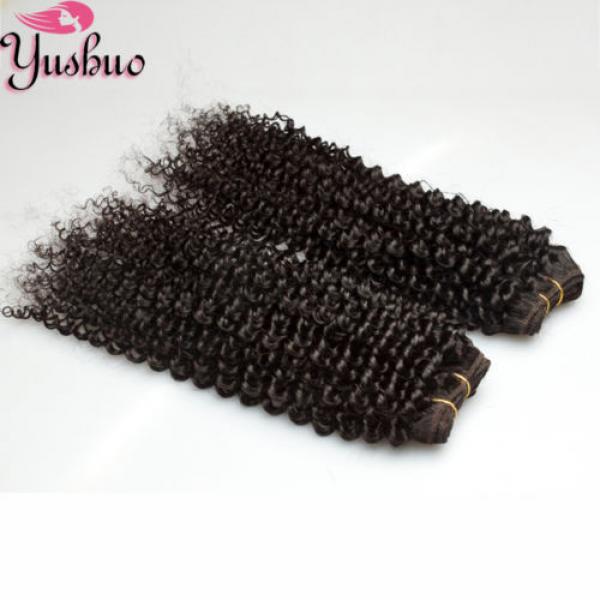4pcs/200g 100% Unprocess Virgin kinky curly Brazilian human hair extension weave #4 image