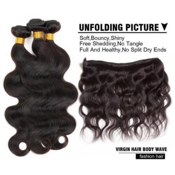 Unprocessed 3 Bundles 7A Virgin Brazilian Human Remy Hair Weave Body Wave 150g #4 image