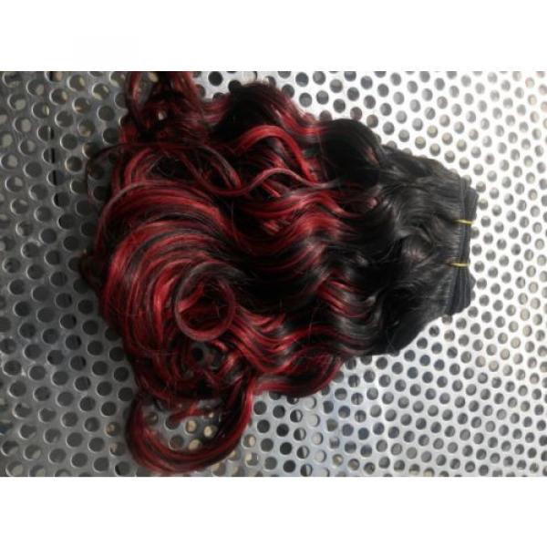 Brazilian Human Hair Curly Extensions mixed color Weft Virgin WAVE Hair Weave #5 image