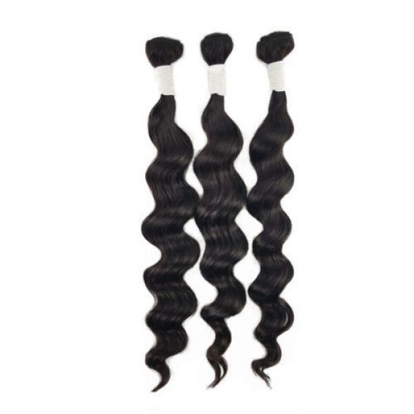 Unprocessed 100% Brazilian Loose Wave Virgin Hair Bundles Weft 4 Bunldes 200g #5 image