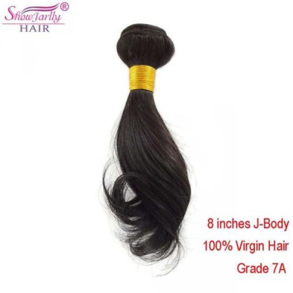 Thick 2 Bundles 100g 8&#034; 100% Brazilian Body Wave Virgin Hair Weft 100g Full Head #2 image