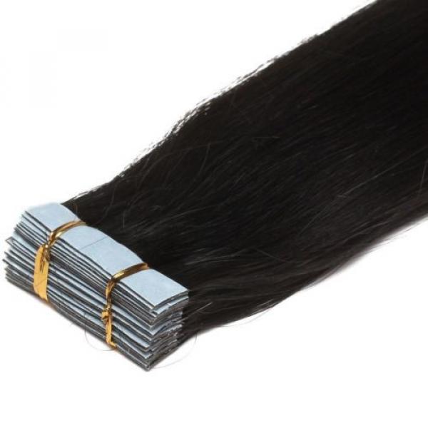 grade 8A Double Drawn 100% Brazilian Virgin Remy Tape In Human Hair Extensions #4 image