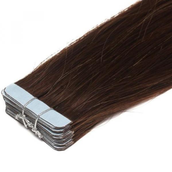 grade 8A Double Drawn 100% Brazilian Virgin Remy Tape In Human Hair Extensions #5 image