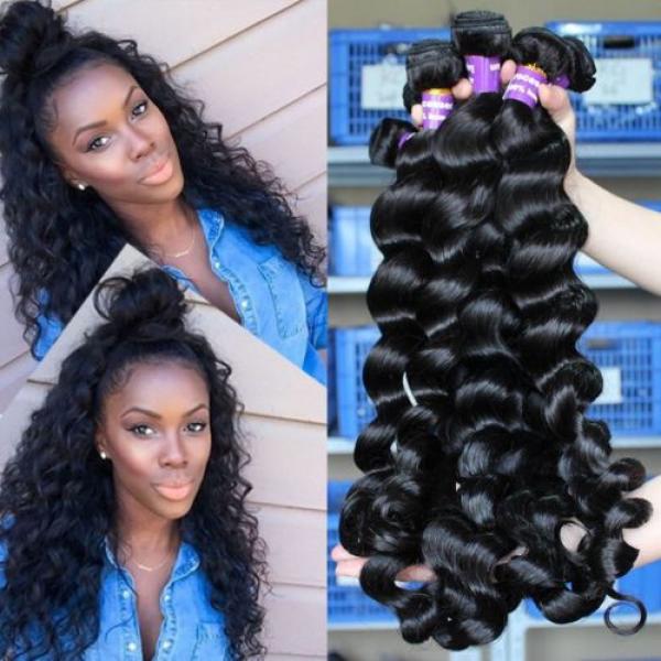 200G/4 Bundles Brazilian Human Hair Weave Weft Virgin Loose Wave Hair Product #2 image