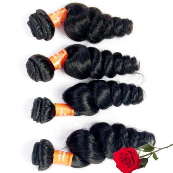 200G/4 Bundles Brazilian Human Hair Weave Weft Virgin Loose Wave Hair Product #5 image
